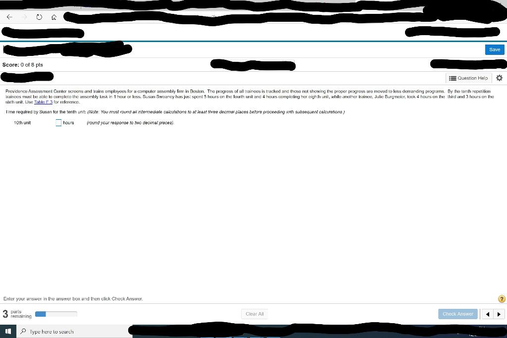 B. Based on the achieved time for the tenth unit