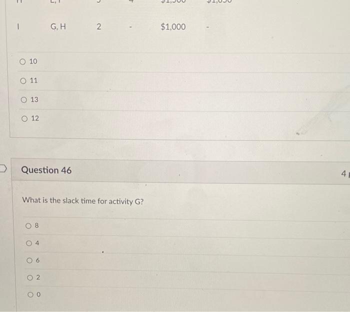 Use the following information for the next SEVEN