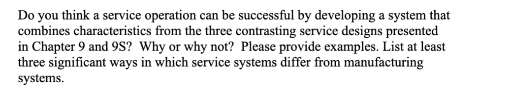 Do you think a service operation can be