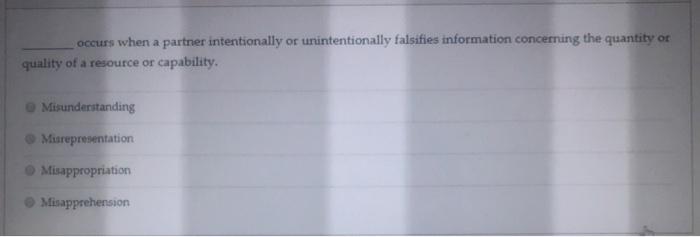 occurs when a partner intentionally or