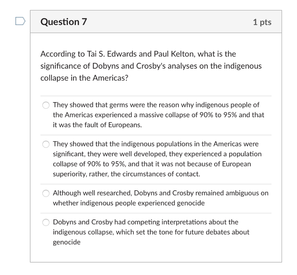 Question 6 1 pts You should only write in your
