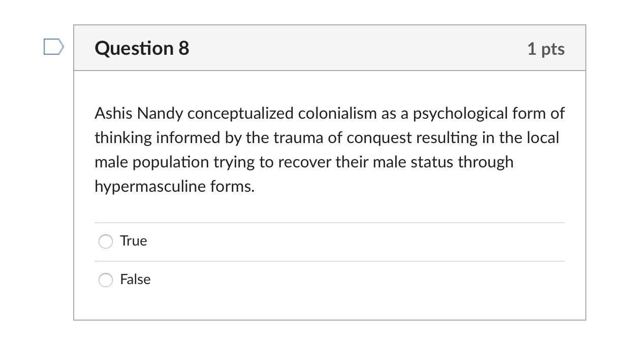 Question 6 1 pts You should only write in your