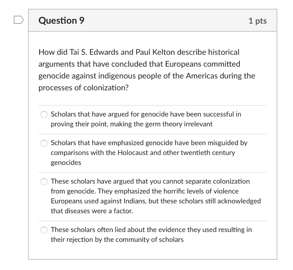Question 6 1 pts You should only write in your