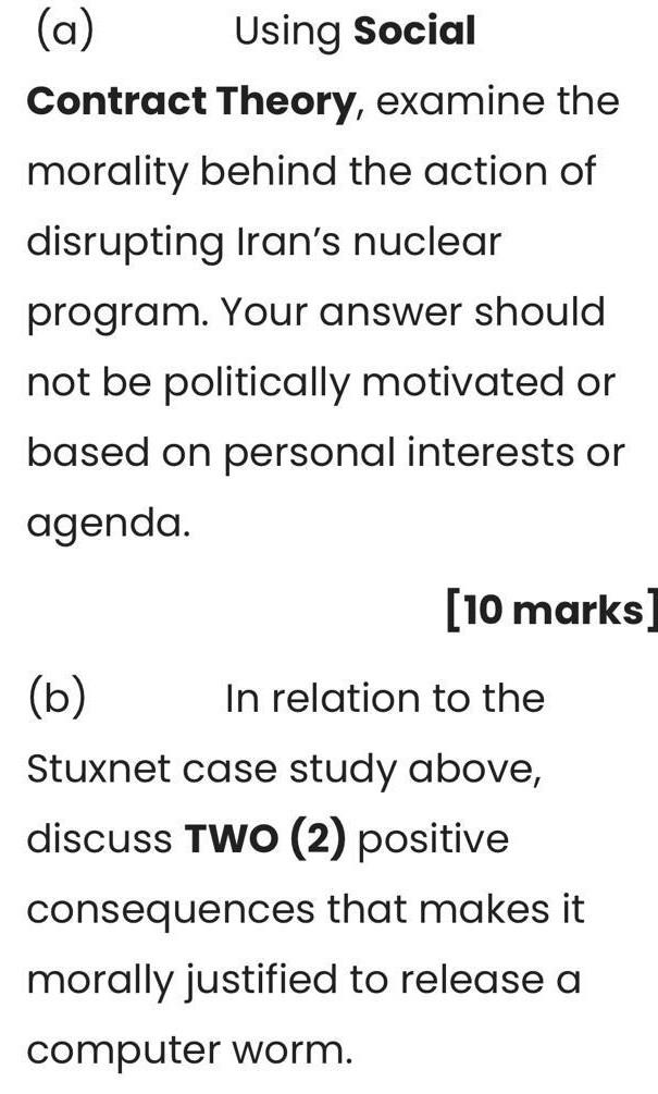 could you read this short case study above and