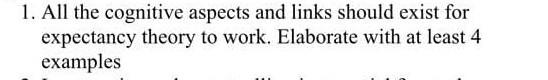 1. All the cognitive aspects and links should