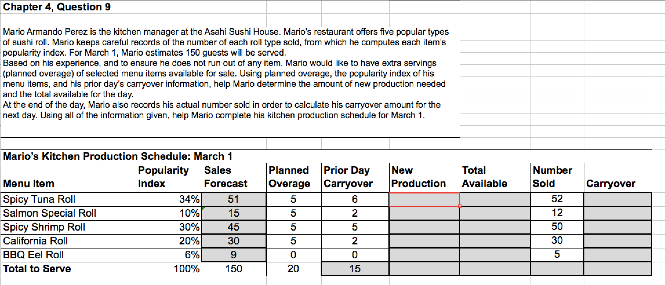 Please help with the formulas, Thanks Chapter 4,