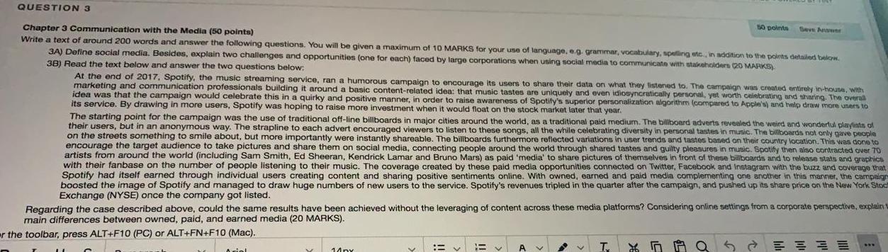 QUESTION 3 s points Chapter 3 Communication with