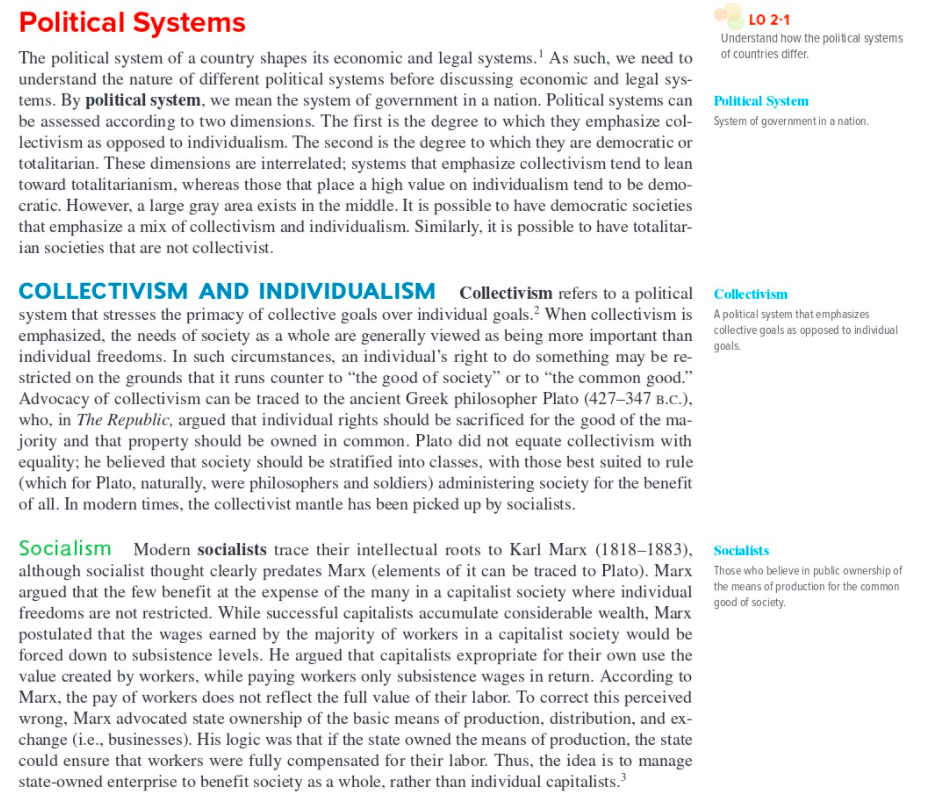 Please read and summarize/explain Political
