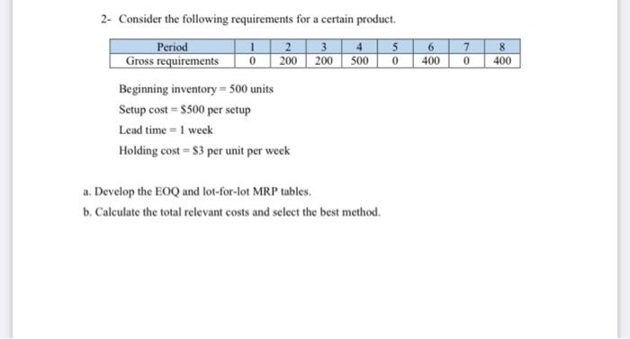 6 400 7 8 0 400 2- Consider the following