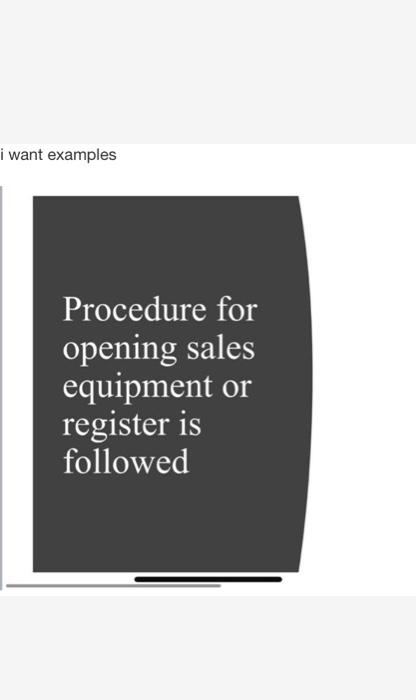 Account box for coffee i want examples Procedure