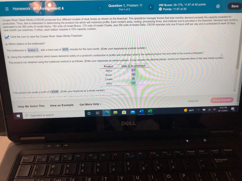 Question 1, Problem 11 Part 4 of 5 HW Score: