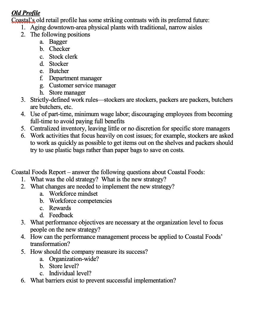 Read through the descriptions of the desired and