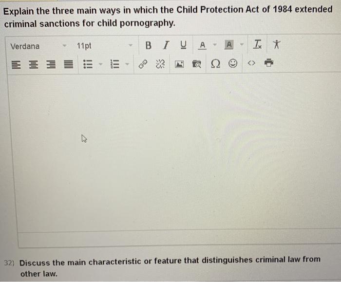 Explain the three main ways in which the Child