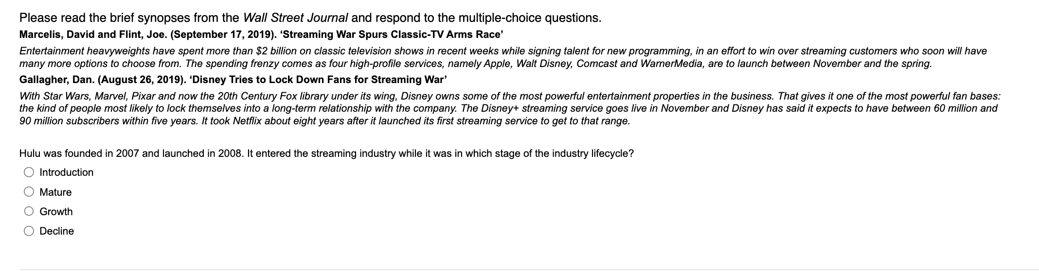 Please read the brief synopses from the Wall