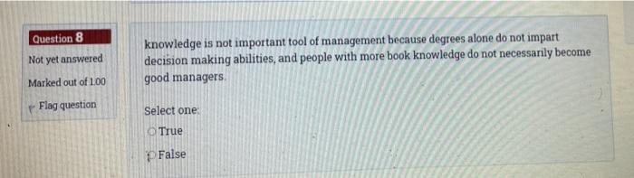 I need just the answer , please fast Question 8