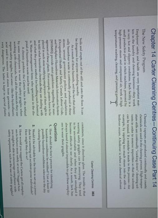 Chapter 14 Carter Cleaning Centres - Continuing