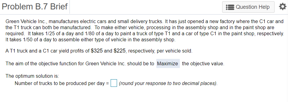 Please show work Problem B.7 Brief Question Help
