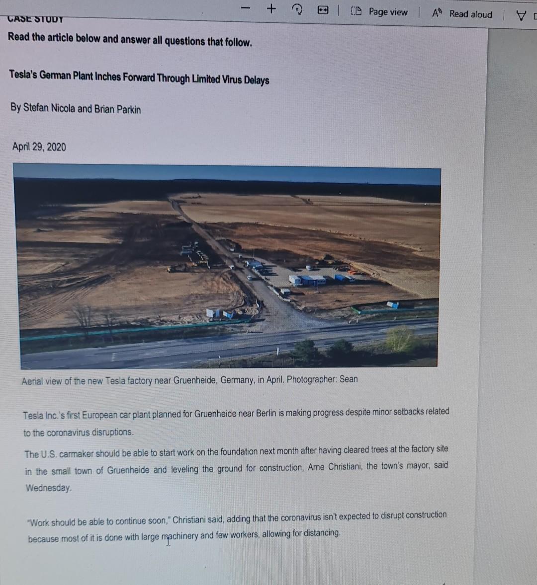 (D Page view A Read aloud VE CASE STUDY Read the