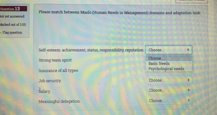 i need just the answer , please fast Please match