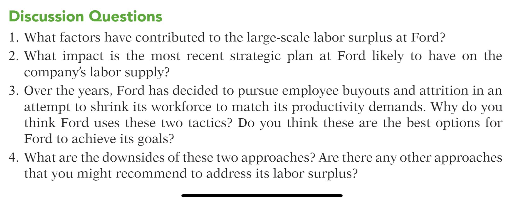 CASE STUDY 2: THE TURNAROUND AT FORD Ford has