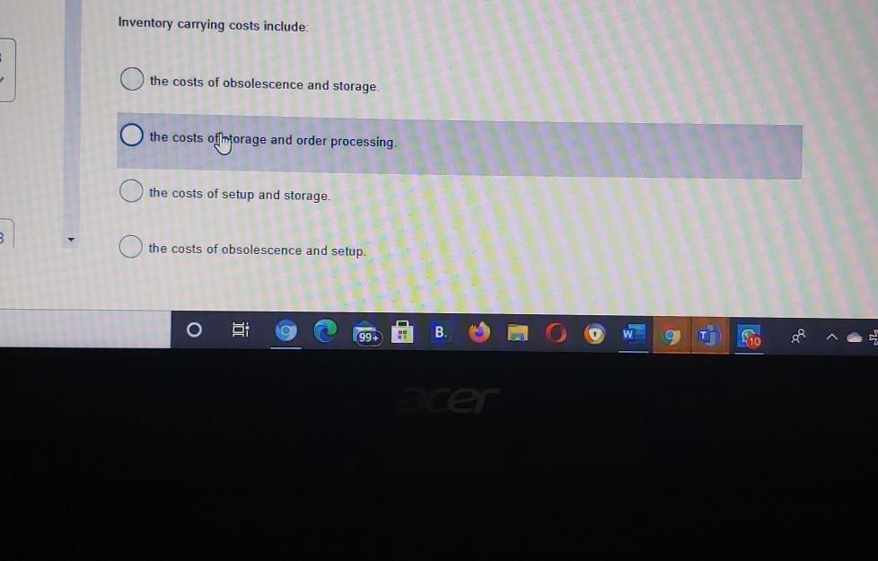 Question 16 (1 point) Which of the following