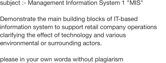 plz can you answer this question in your word and