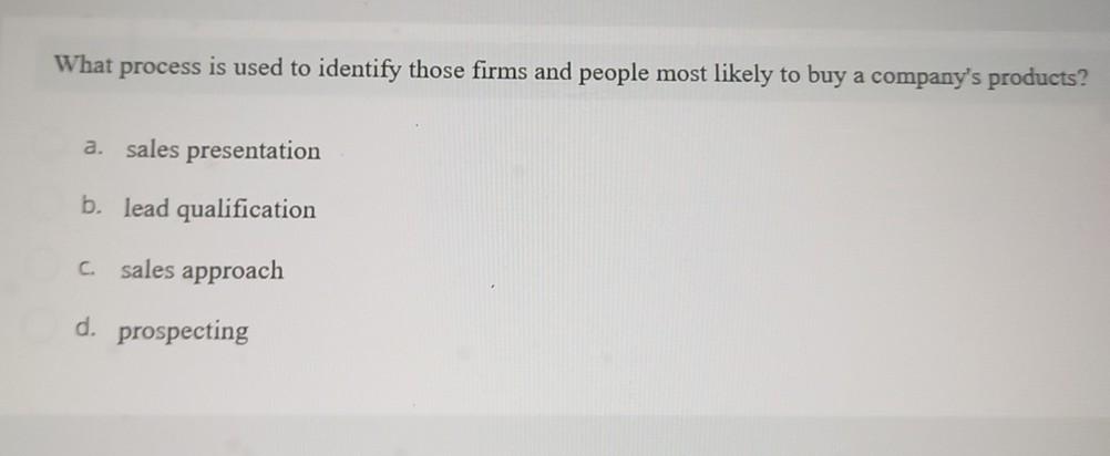 8 What process is used to identify those firms