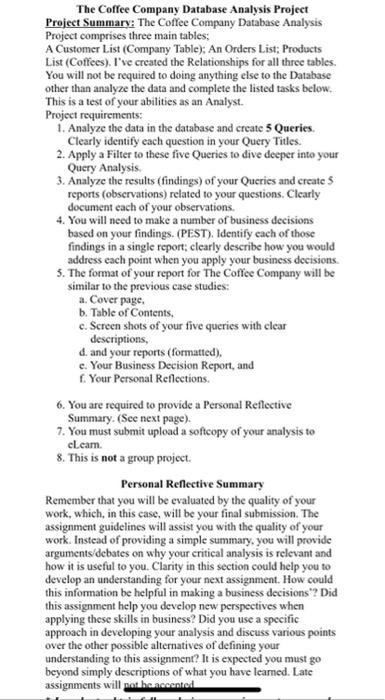 Personal Reflective Summary Remember that you