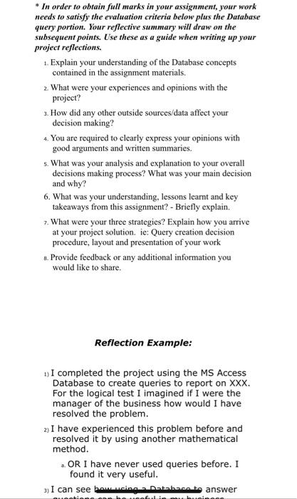 Personal Reflective Summary Remember that you