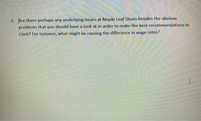 HRM Group - Assignment Maple Leaf Shoes Ltd.