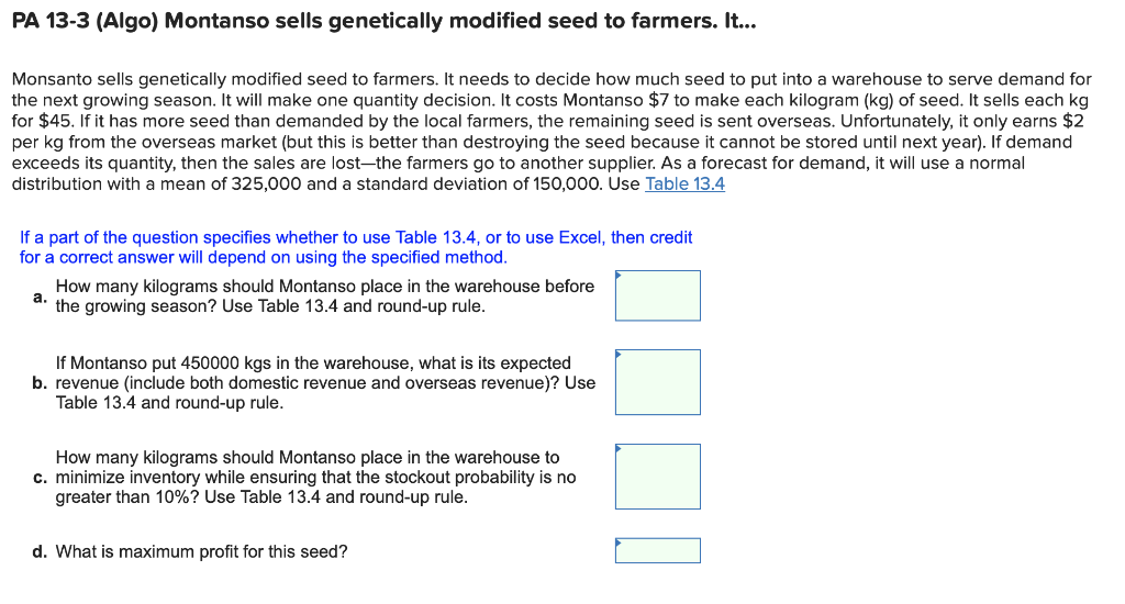 PA 13-3 (Algo) Montanso sells genetically