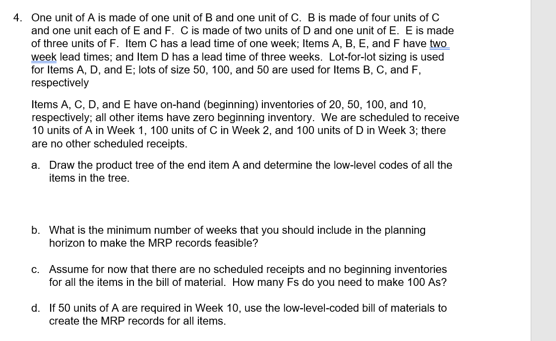 I only need the answer for parts C AND D URGENT