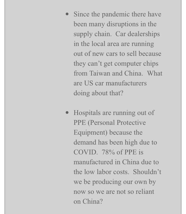 I have these two questions regarding the US/China