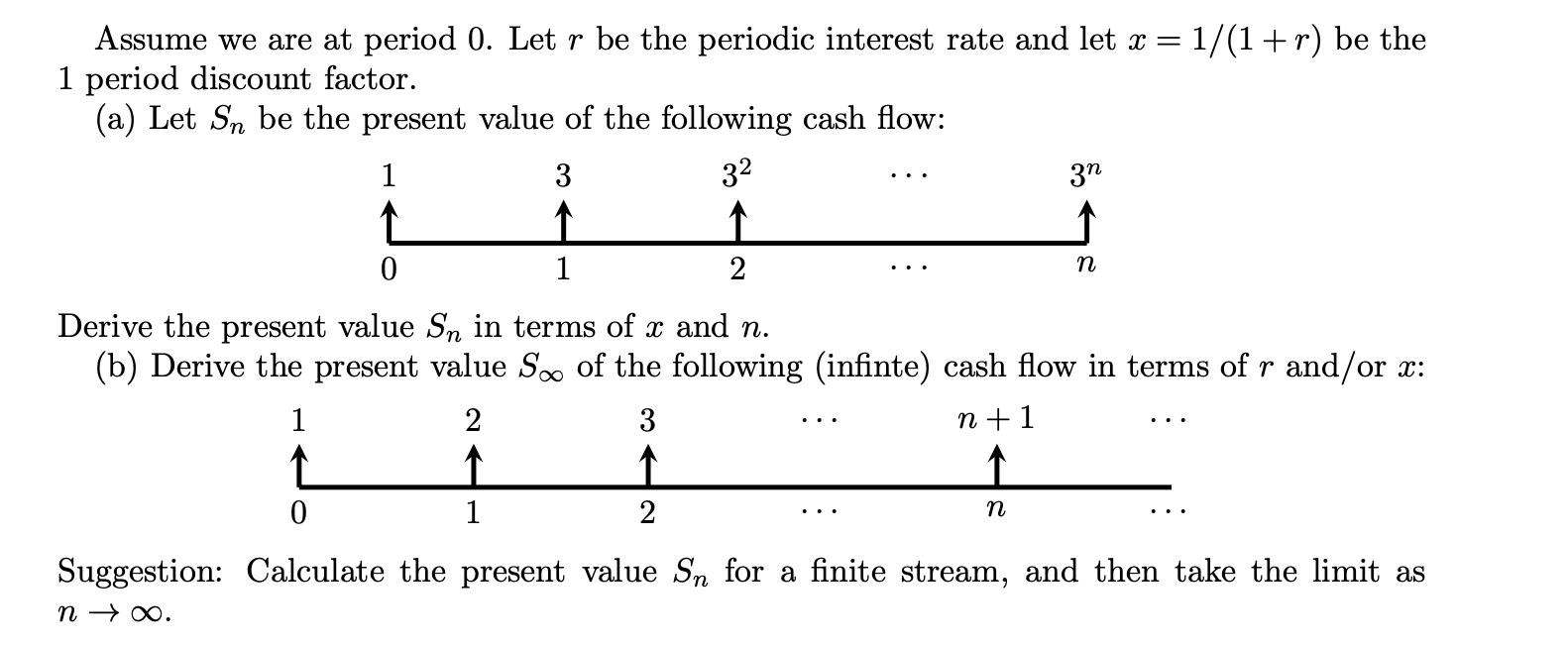 n Assume we are at period 0. Let r be the