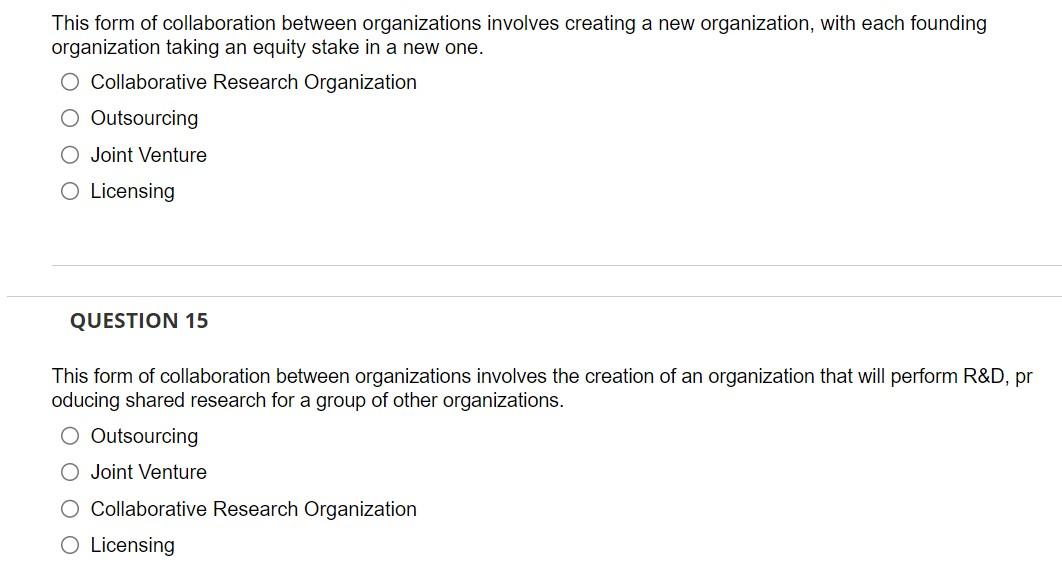 This form of collaboration between organizations
