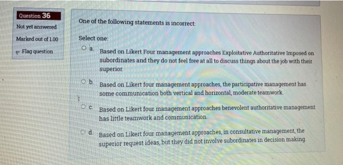 I need just the answer , please fast Question 36