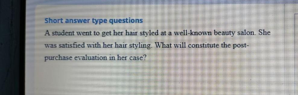 management of services (MBA) Short answer type