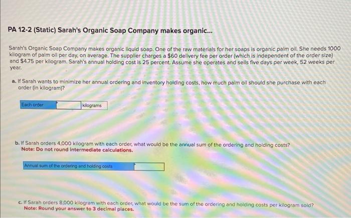 PA 122 (Static) Sarah's Organic Soap Company