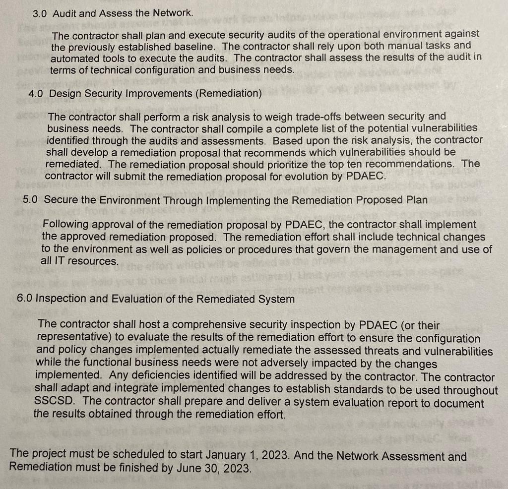 Formal Request for Proposal (RFP) Palo Duro Adult