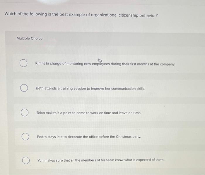 Which of the following is the best example of