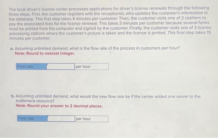 please answer:) The local driver's license center
