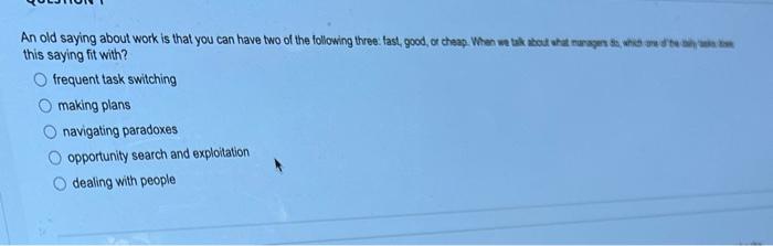 this saying fit with? frequent task switching