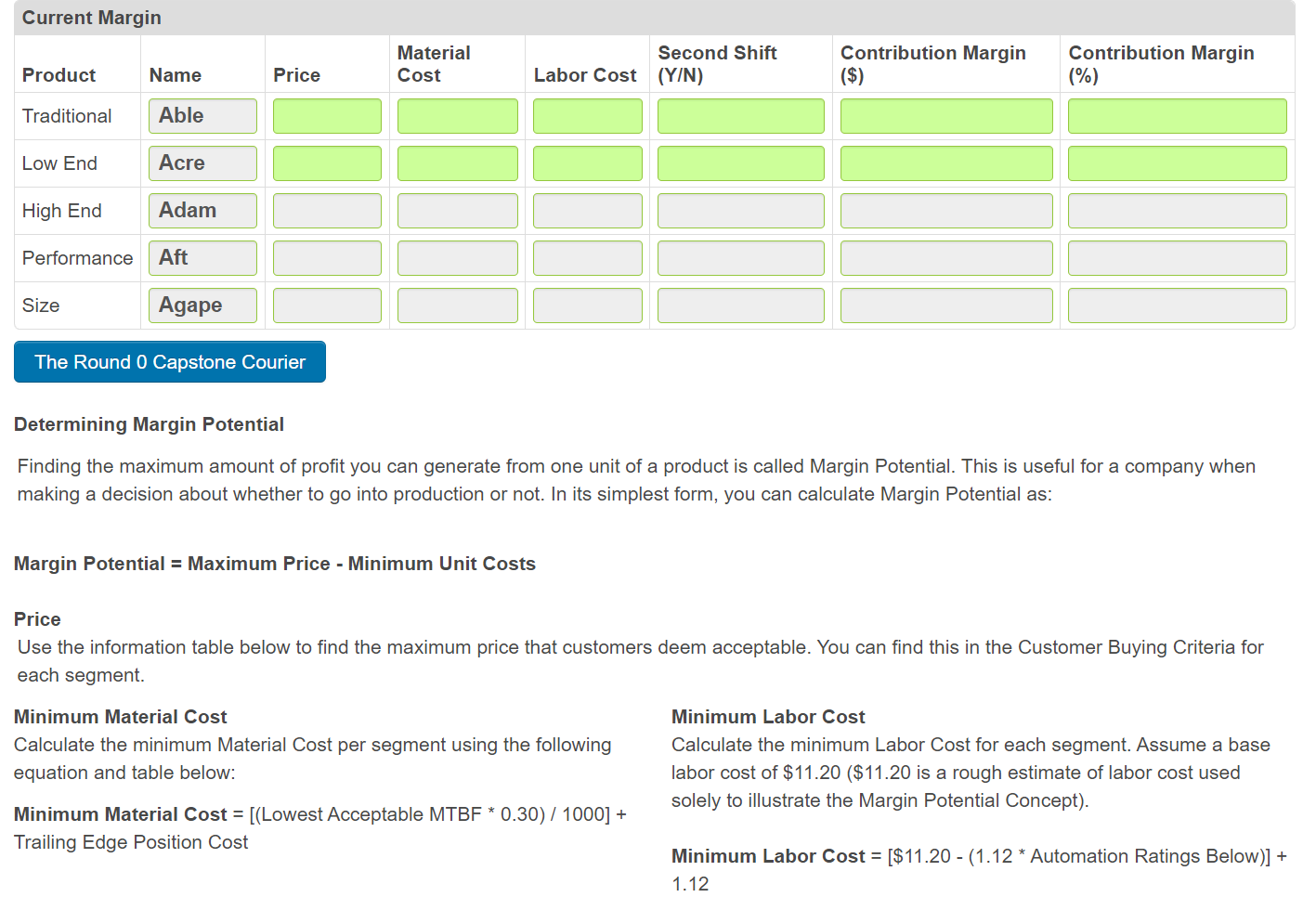 Margin Analysis Margin Analysis Being able to