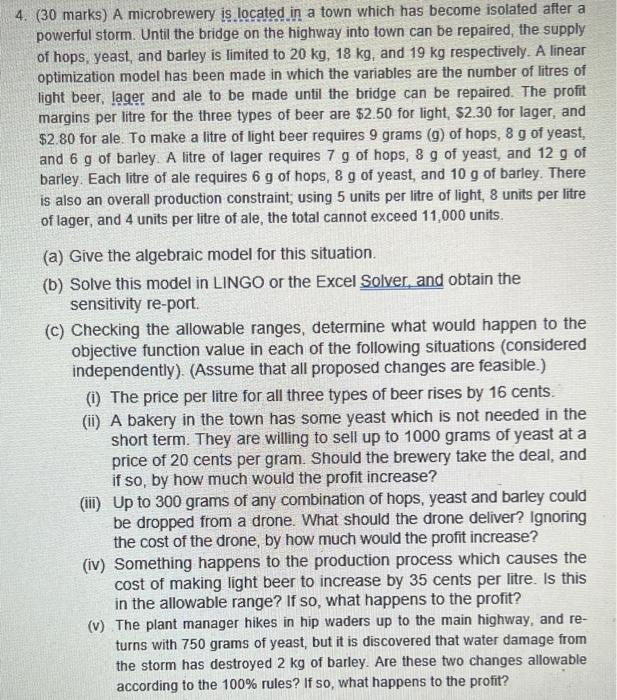 Solve all and receive a like! ( 30 marks) A