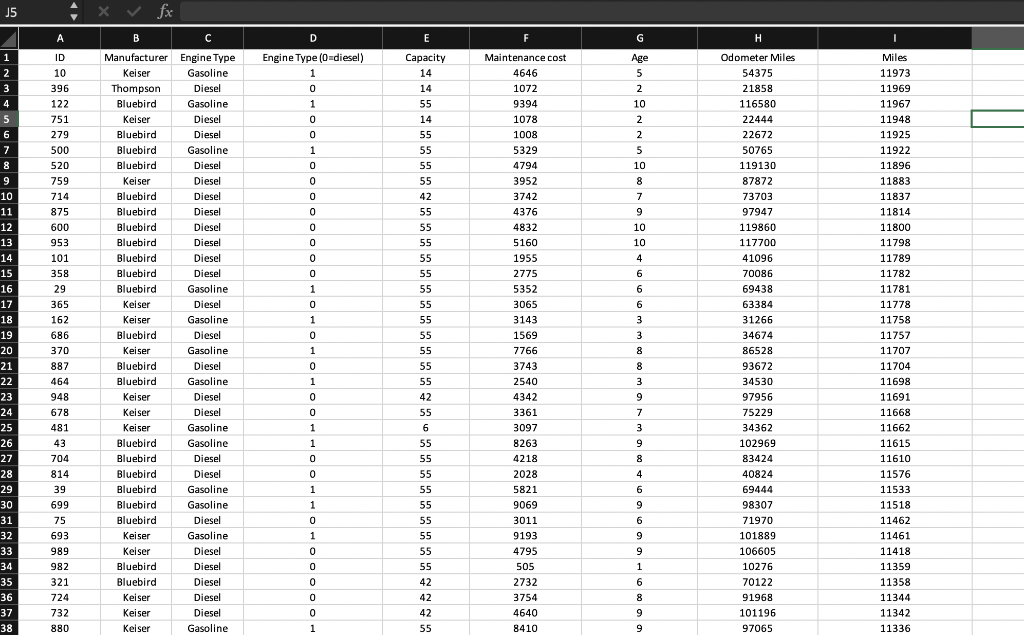 J5 fx A D E F G H Engine Type (0-diesel) 1 0 1