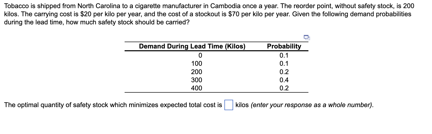 Tobacco is shipped from North Carolina to a