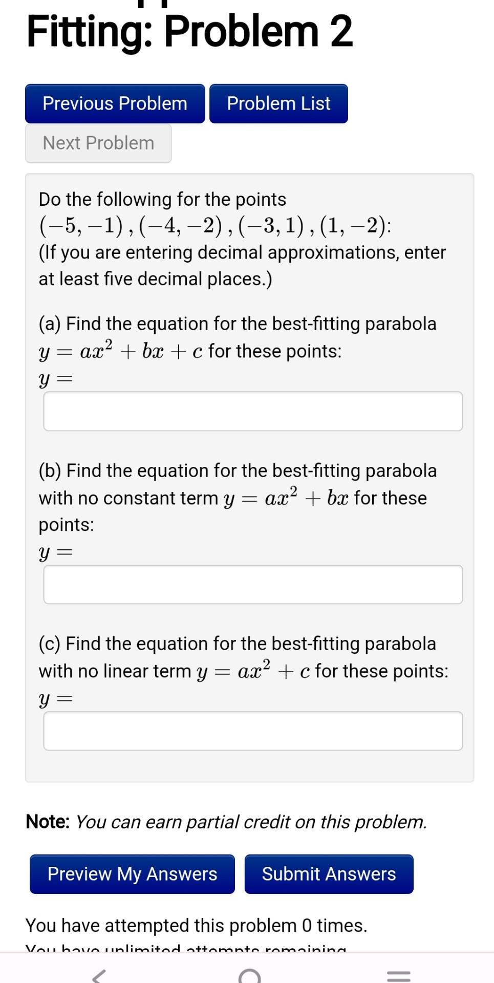 (5,1),(4,2),(3,1),(1,2) : (If you are entering