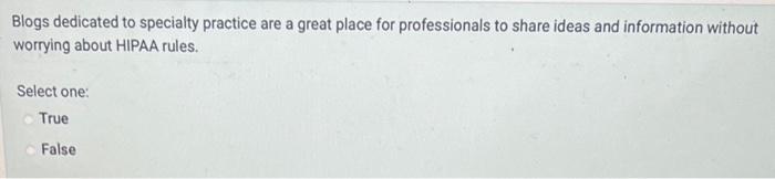 Blogs dedicated to specialty practice are a great