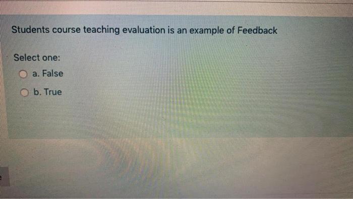 Students course teaching evaluation is an example