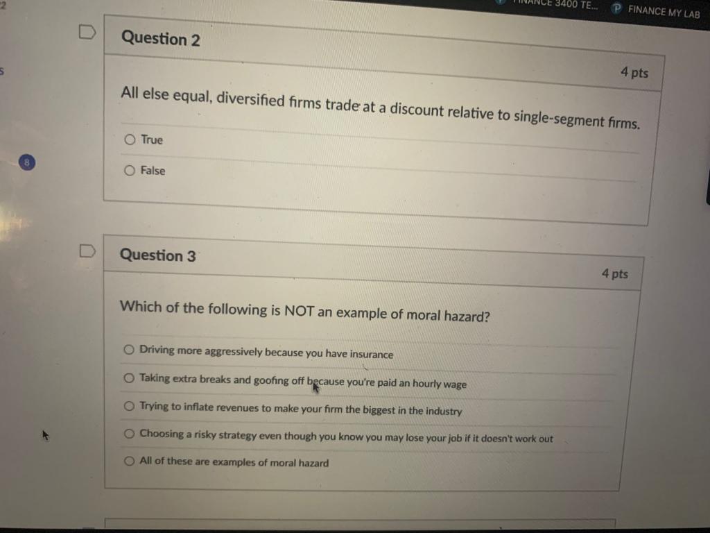 All else equal, diversified firms trade at a